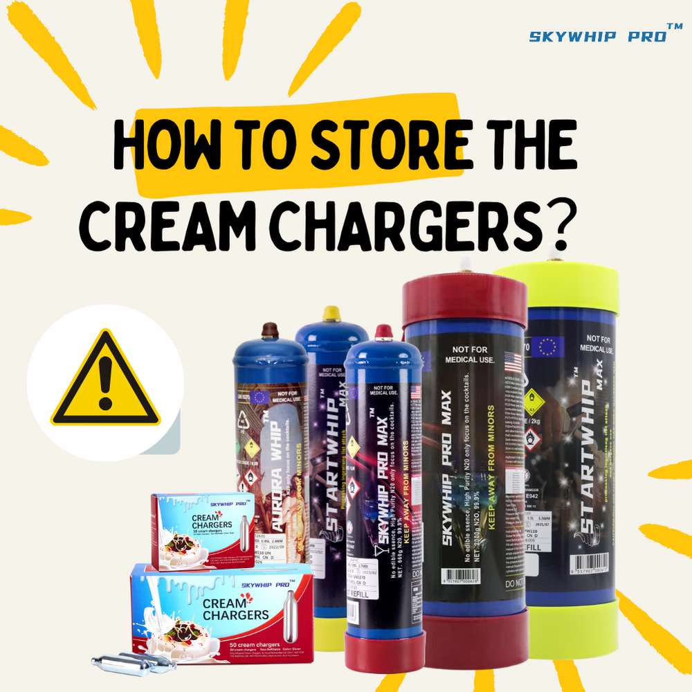 How to properly store the cream chargers?