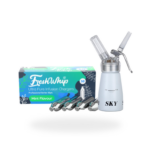 Value Combo - Freshwhip Whipped Cream Chargers 8.2g N2O + 0.25L Whipper White