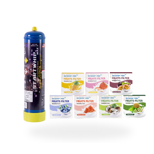 [SELECT YOUR FLAVOUR] 1 Pack Startwhip Max 660g Cream Chargers N2O + 1 Box Flavored Nozzle
