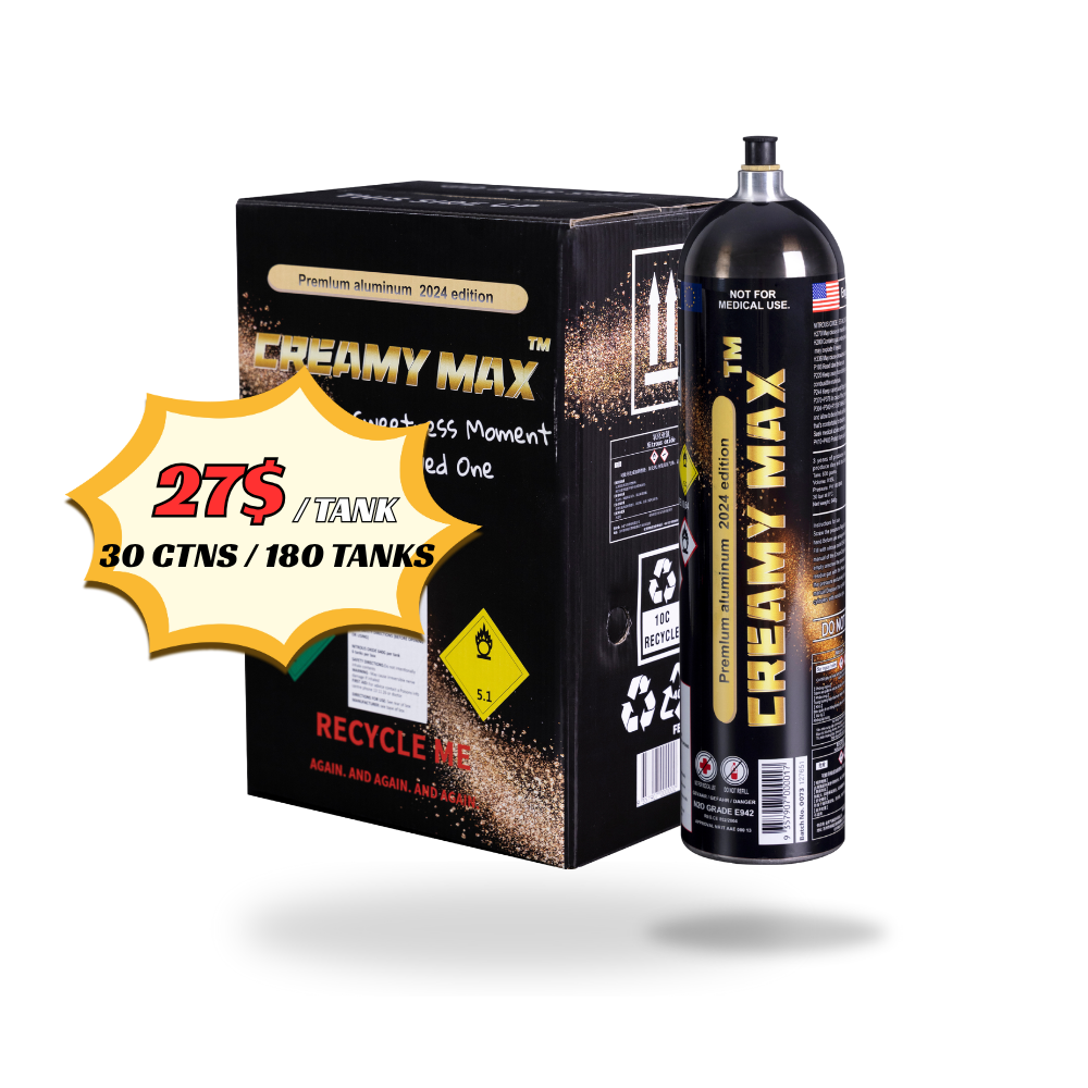 Wholesale Price - Creamy Max Aluminum 0.95L 640G Cream Chargers N2O