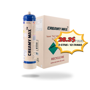 CM - Creamy Max 660g Cream Chargers N2O + Nozzles