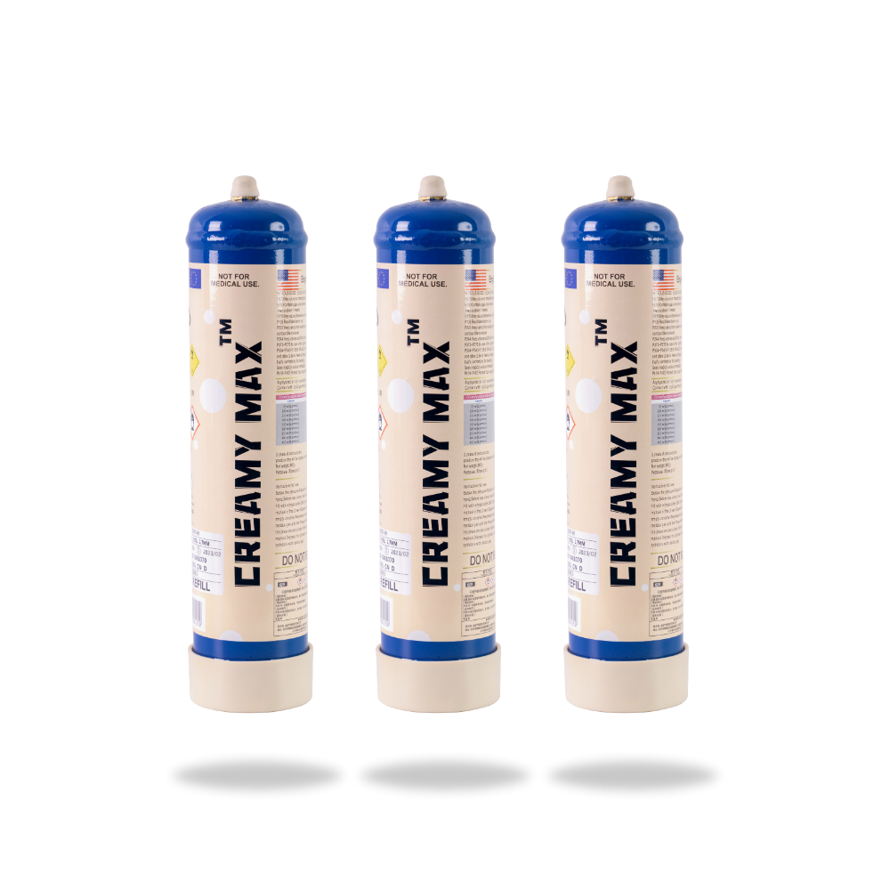 CM - Creamy Max 660g Cream Chargers N2O + Nozzles
