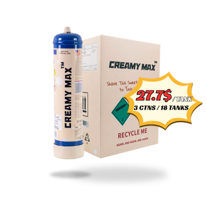 CM - Creamy Max 660g Cream Chargers N2O + Nozzles