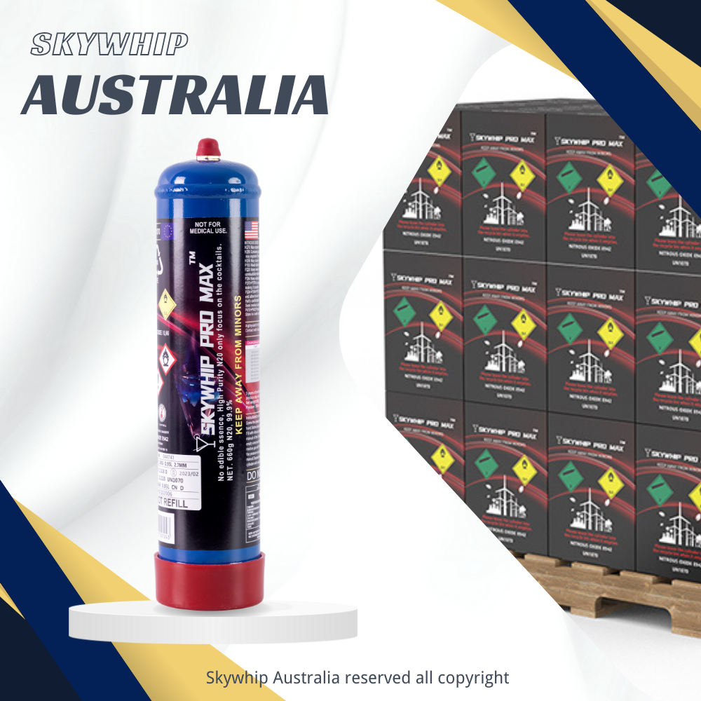 Wholesale Skywhip Pro Max Whipped Cream Chargers 660g N2O Cylinders - One Pallet =  396 Tanks