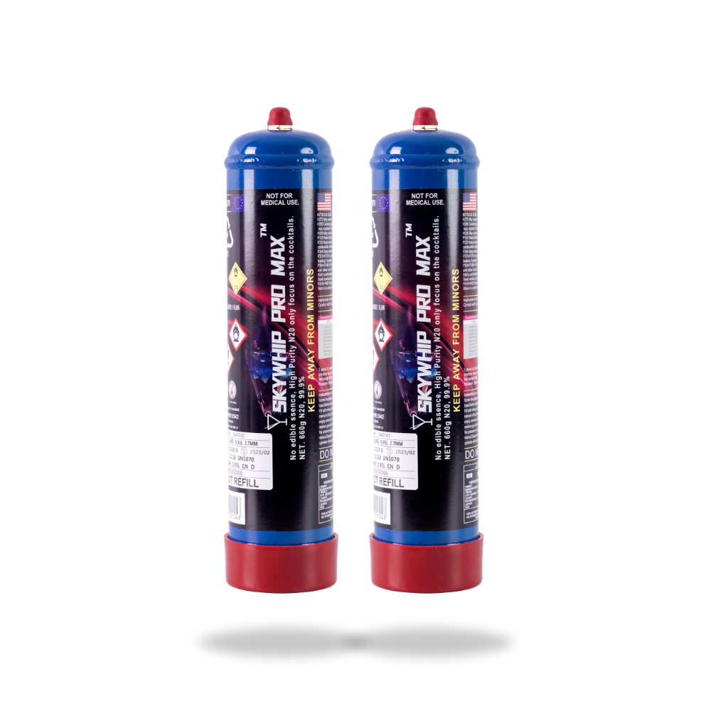 
            
                Load image into Gallery viewer, PM - Skywhip Pro Max 660g Cream Chargers N2O + Nozzles
            
        