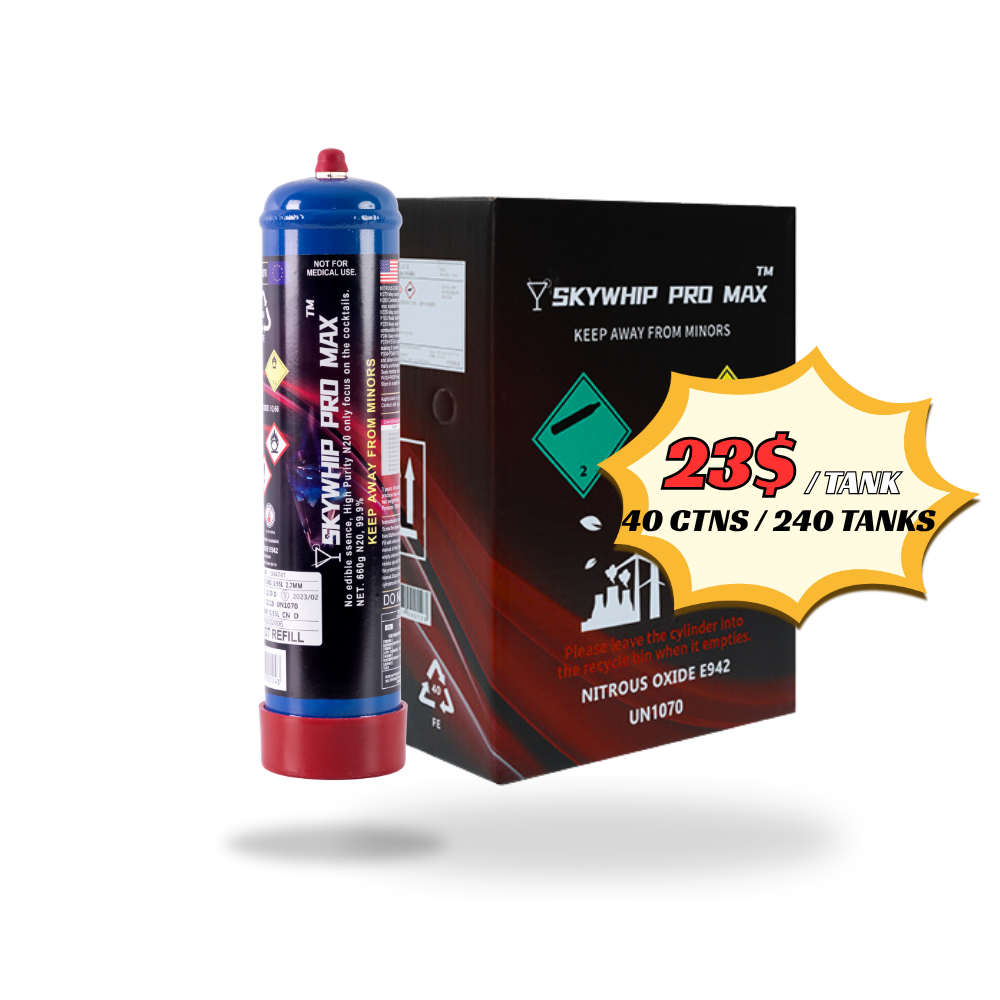 PM - Skywhip Pro Max 660g Cream Chargers N2O + Nozzles