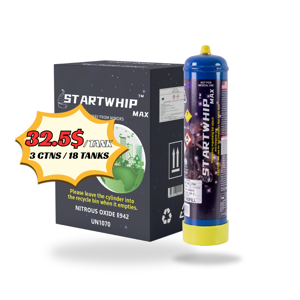 SM - Startwhip Max 660g Cream Chargers N2O + Nozzles