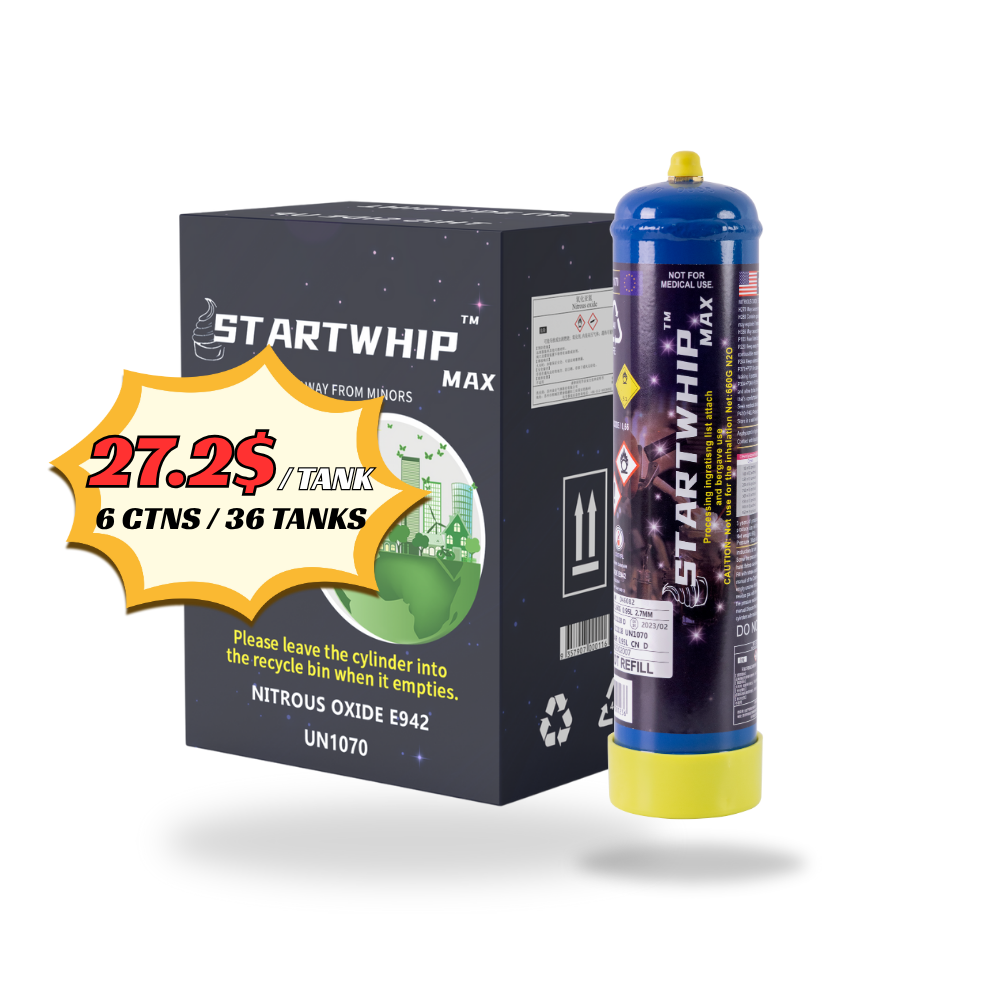 SM - Startwhip Max 660g Cream Chargers N2O + Nozzles