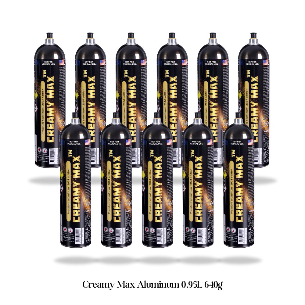 Wholesale Price - Creamy Max Aluminum 0.95L 640G Cream Chargers N2O