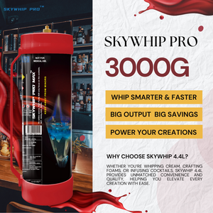 4.4PL - Skywhip Pro Max 4.4L XL Cream Chargers N2O + Nozzles