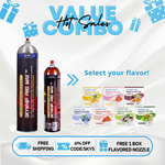 [FREE 1 BOX FLAVORED NOZZLE] 1 Tank Skywhip Aluminum 3.3L + 1 Tank Skywhip Aluminum 640g Cream Chargers N2O