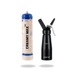 Creamy Max 660g Cream Chargers N2O + Whipped Whipper 0.5L (Black)
