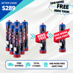 [Auto $60 Off] Total 8 Tanks - 7 x Skywhip pro +1 Extra Free 660g Cream Chargers N2O + Nozzle