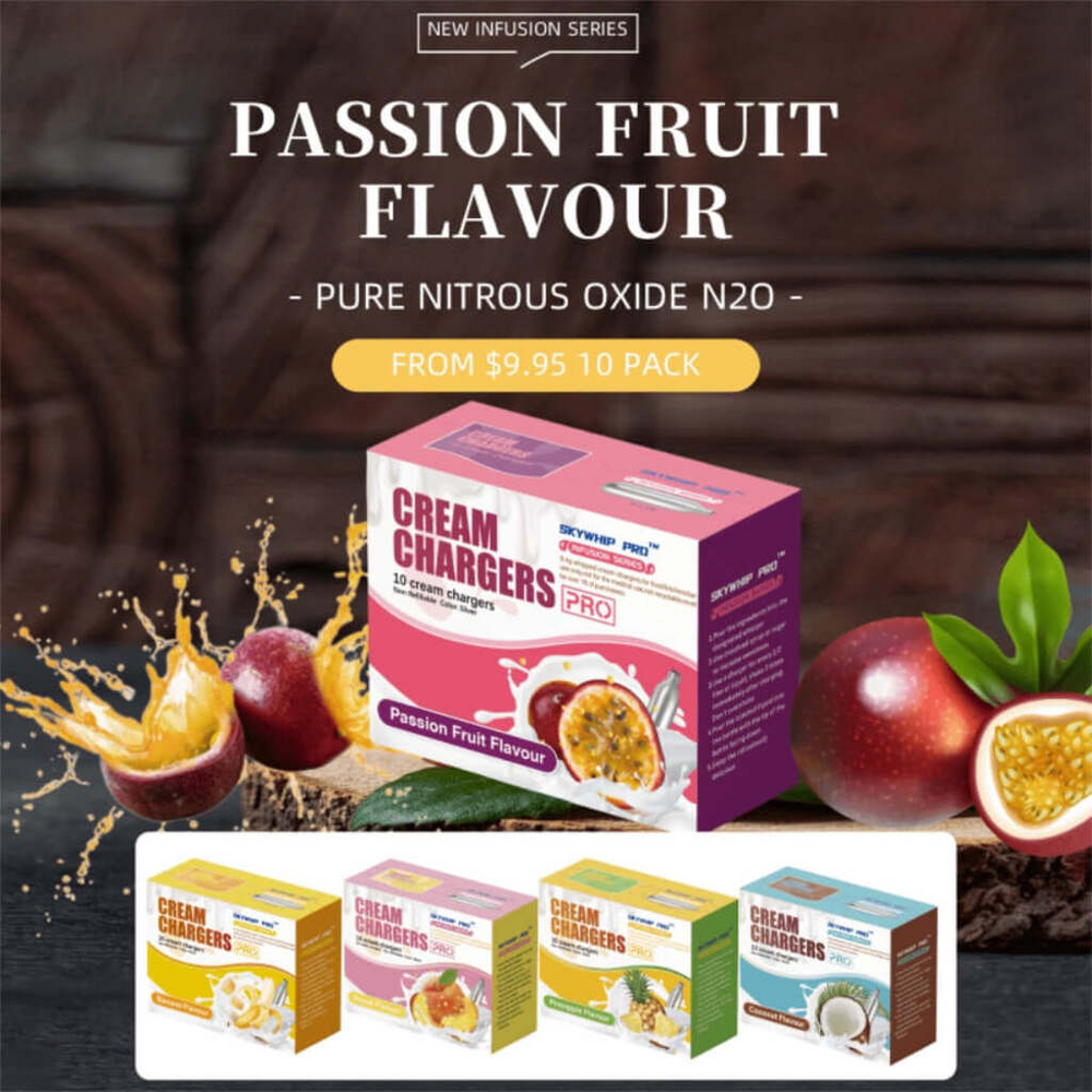 passion fruit flavour cream chargers