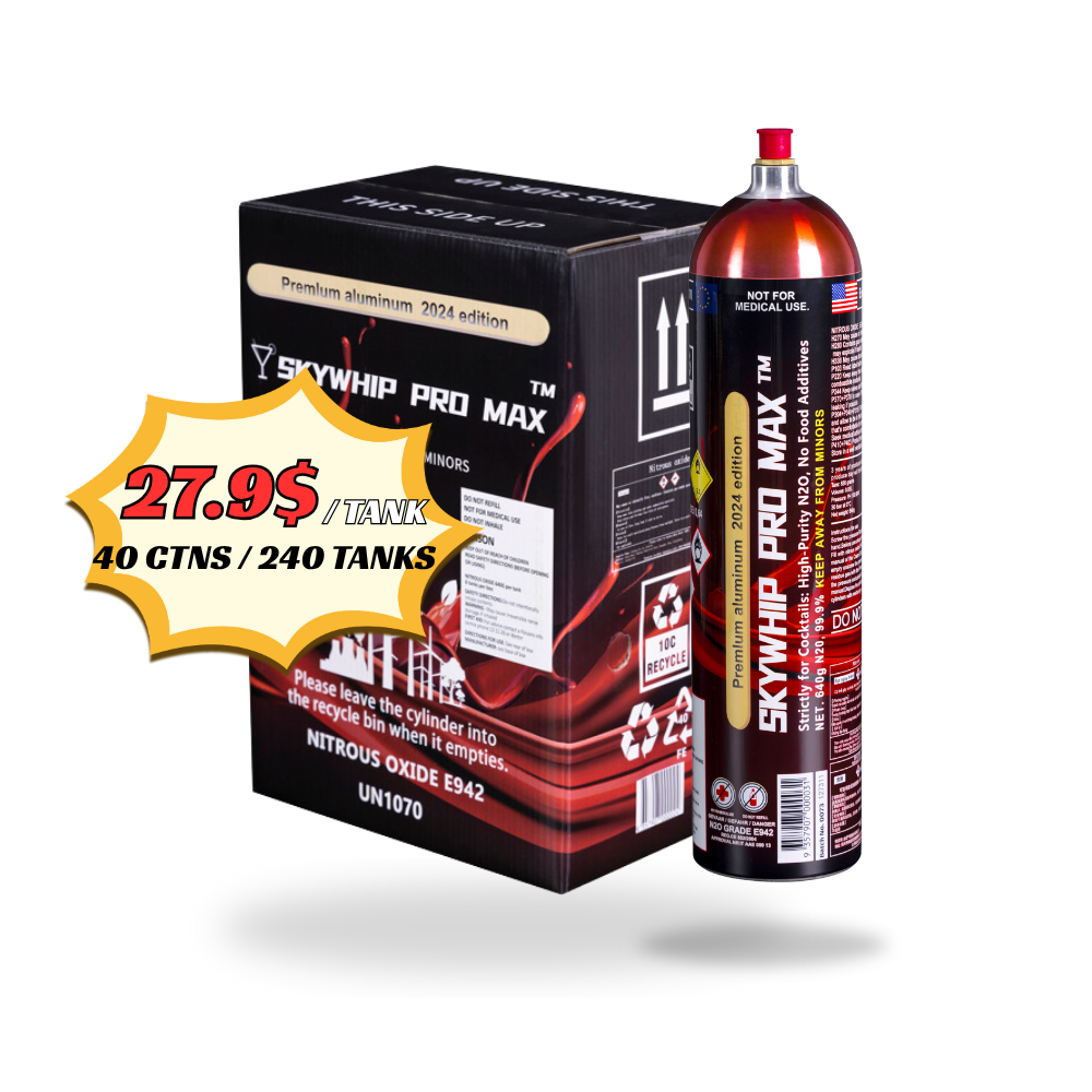 Aluminum Skywhip 640G Cream Chargers – Lightweight & Ultra-Pure N2O