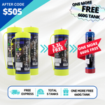 [Auto $60 Off] Total 5 Tanks - 4 x 3.3L Startwhip Max + 1 Free Skywhip pro 660g Cream Chargers N20