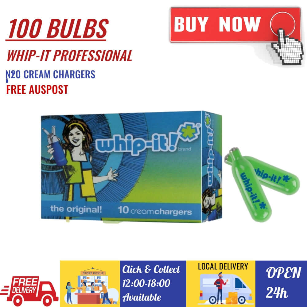 100 bulbs whip-it cream chargers