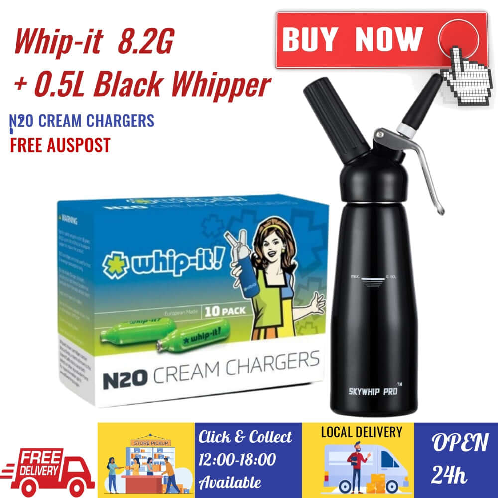 SKYWHIP WHIP-IT CREAM CHAGERS+500ML WHIPPER