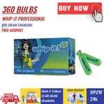 360 BULBS WHIP-IT CREAM CHARGERS