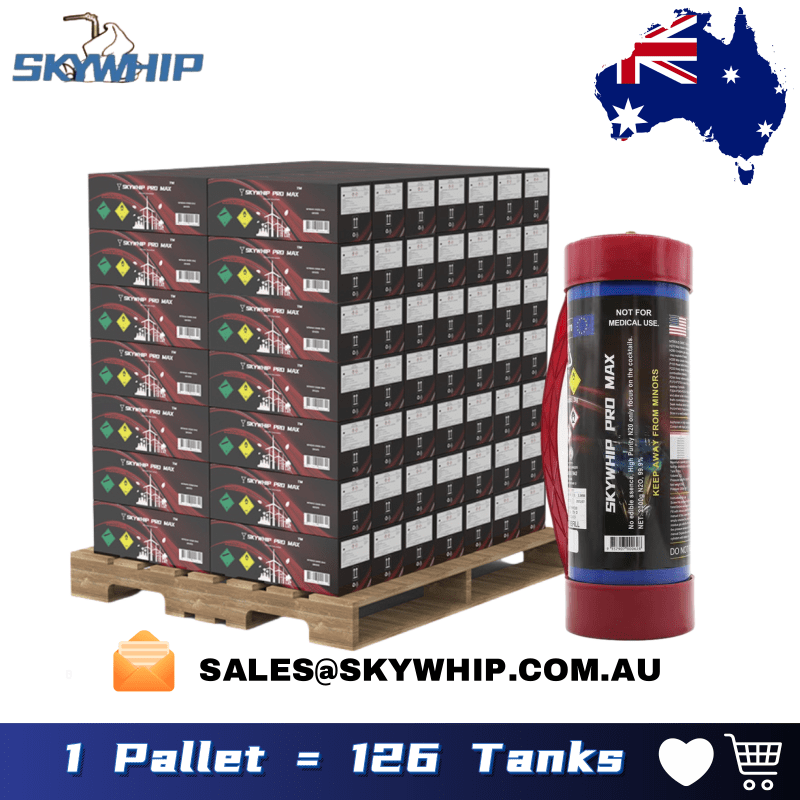 Wholesale Skywhip Pro Max Whipped Cream Chargers 3.3L N2O Cylinders - One Pallet =  126 Tanks