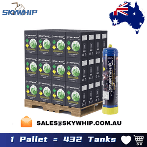Wholesale Startwhip Max Whipped Cream Chargers 660g N2O Cylinders - One Pallet = 432 Tanks