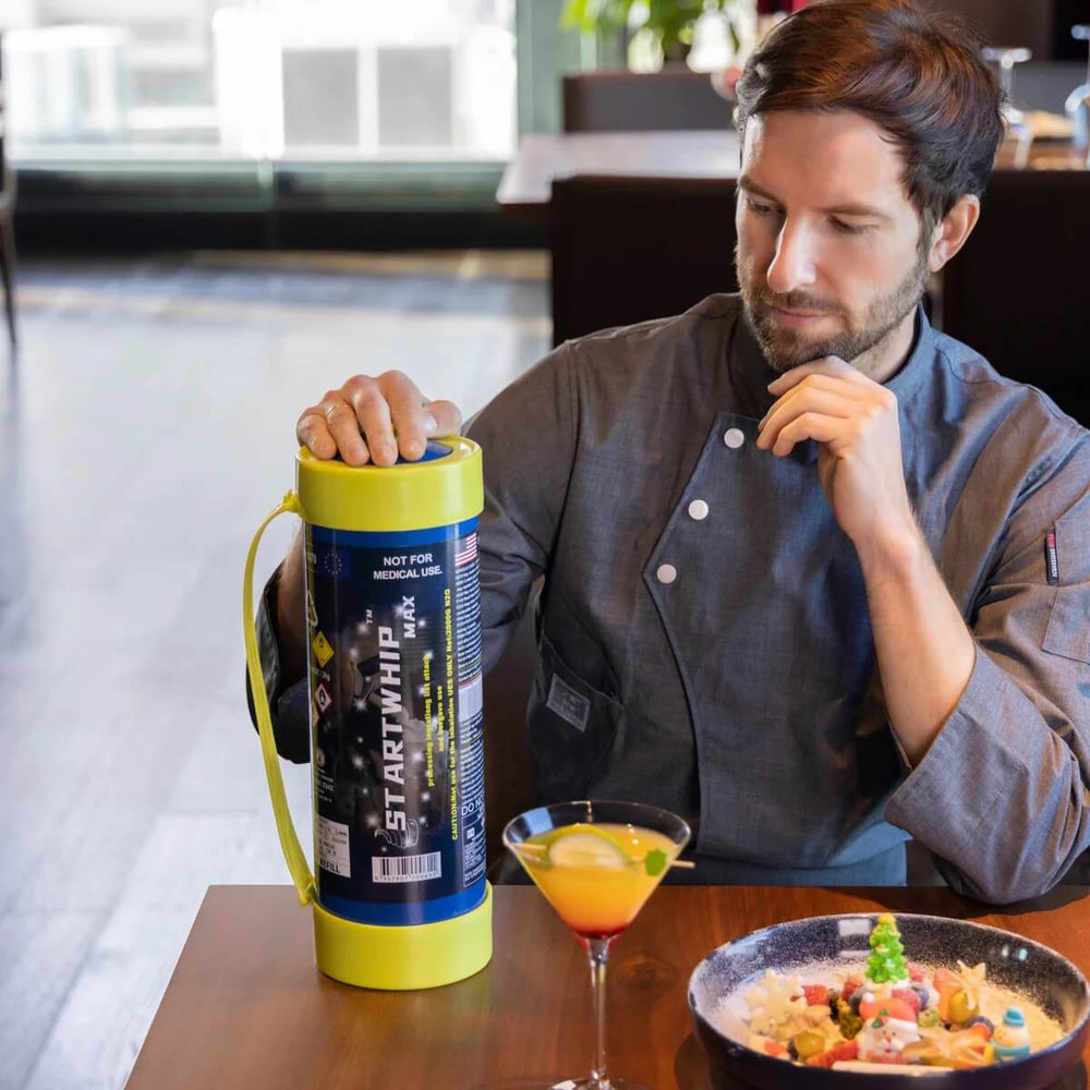 8 x Startwhip Max 3.3L Cream Chargers + Nozzles