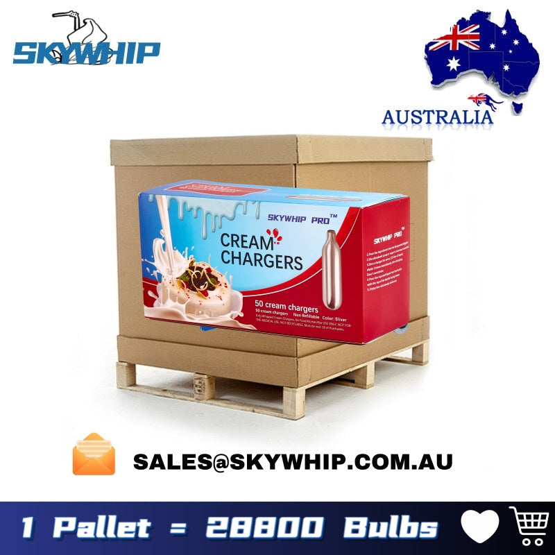Wholesale Skywhip Ultra Pro+ Whipped Cream Chargers 8.4g N2O - One Pallet = 28800 Bulbs