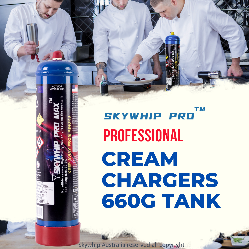 3 TANKS [PM] Skywhip Pro Max 660g Cream Chargers N2O + Nozzle