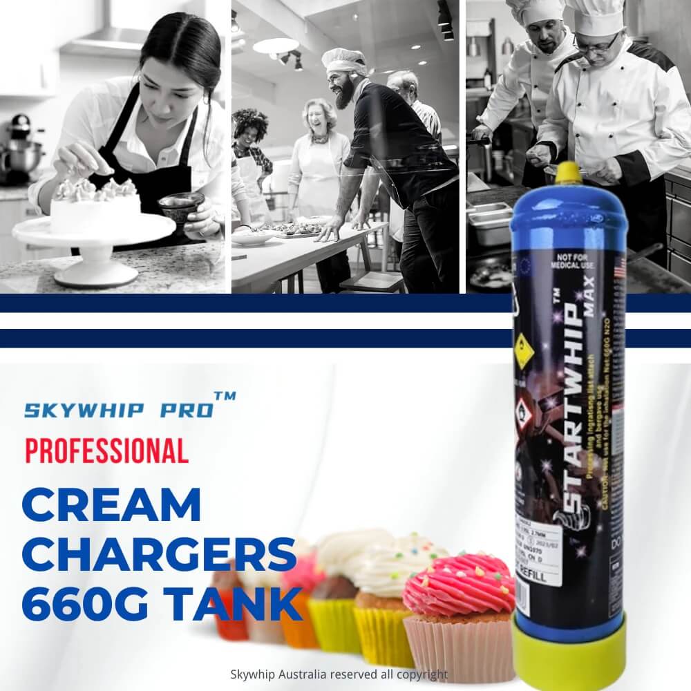 1 TANK [SM] Startwhip Max 660g Cream Chargers N2O + Nozzle + Pressure Regulator