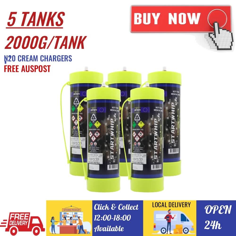 5 tanks cream chargers