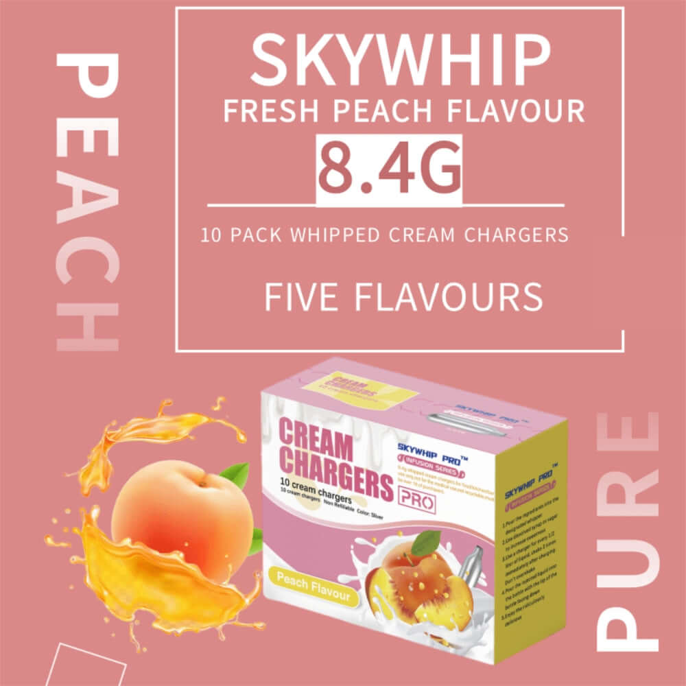 fresh peach flavour cream chargers