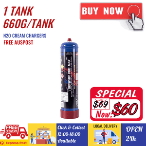 [6% off code: SKY5] 1 TANK [PM] Skywhip Pro Max 660g Cream Chargers N2O + Nozzle