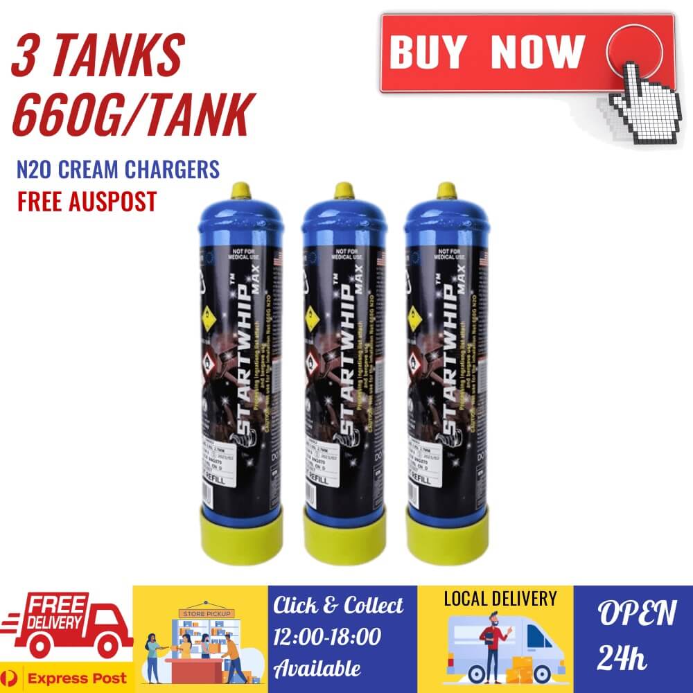 3 tanks 660g Cream Chargers