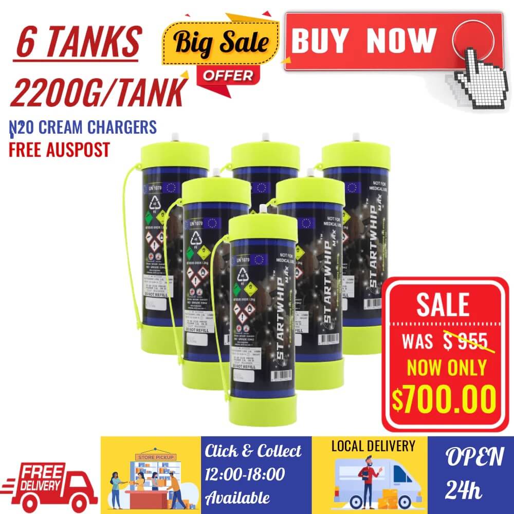 6 TANKS CREAM CHARGERS