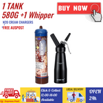 1 TANK 580G CREAM CHARGER+1 WHIPPER